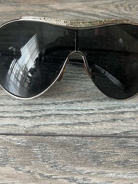 Valentino Garavani silver-tone metal aviator sunglasses
